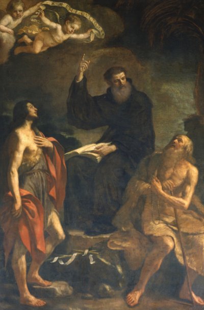 Hl. Augustinus, Hl. Johannes und Hl. Hieronymus von Giovanni Francesco Barbieri